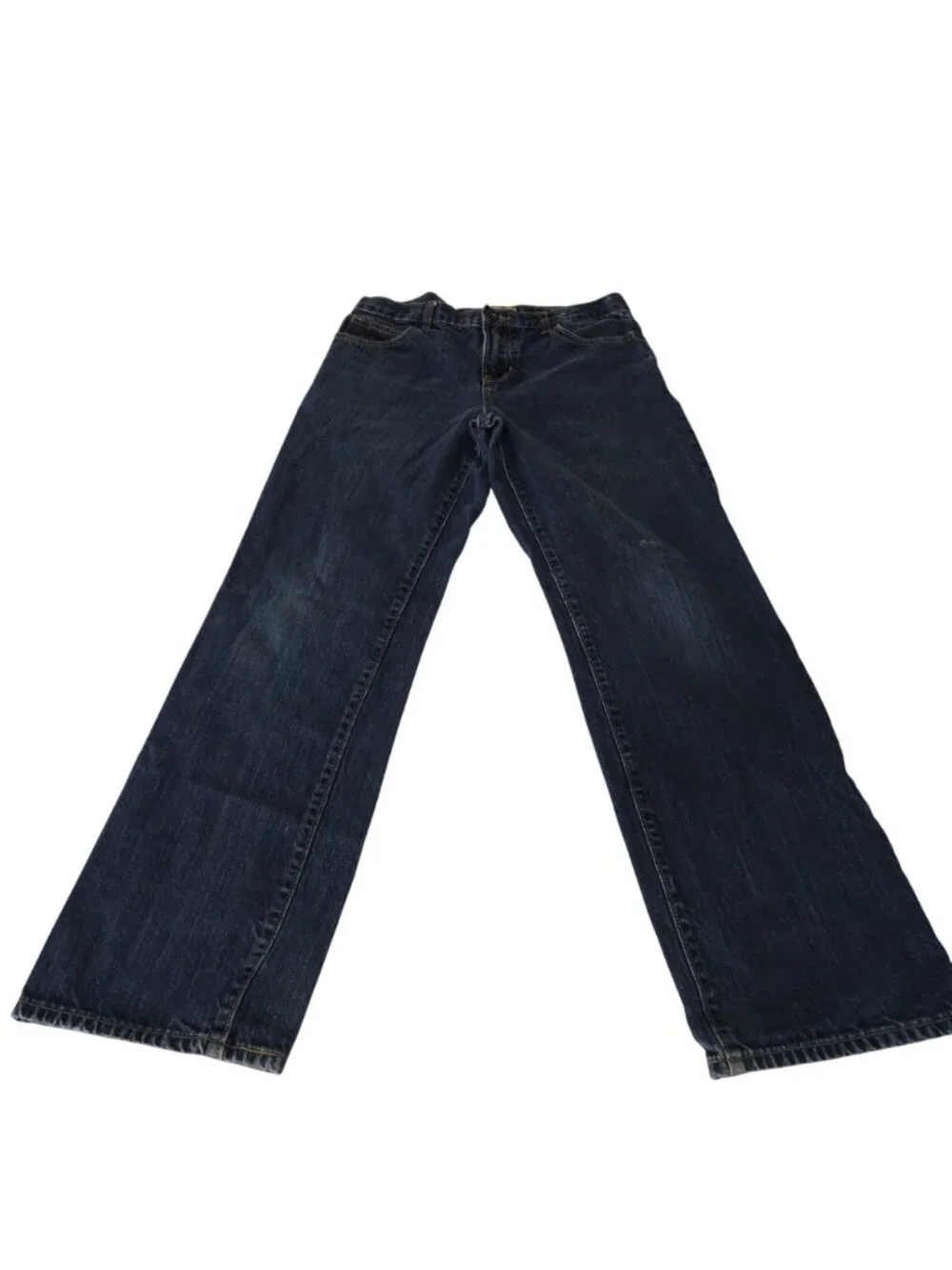 Old Navy Blue Denim Straight Leg Jeans Boys Size 16 Husky Cotton Casual School